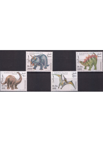 SOMALIA francobolli  tematica dinosauri nuovi Yvert 423-6